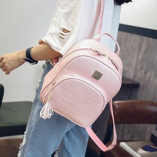 Balo Nữ Da PU B02 Màu Hồng Phấn