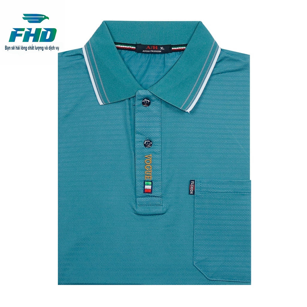 Áo thun nam trung niên có túi vải lỗ thoáng mát hút mồ hôi màu sắc nhã nhặn dễ phối đồ FHDA022_2