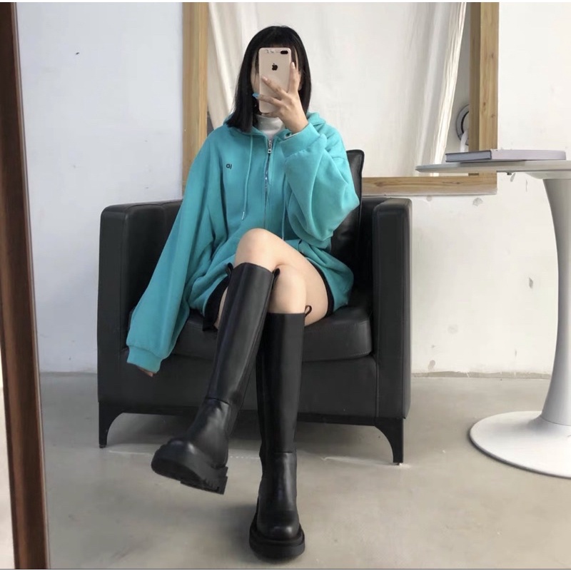 Boot Mona HighKnee Có Line Chun Cá Tính