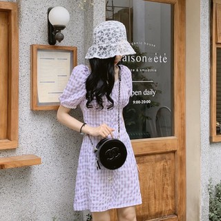 Đ caro tím nhạt Đ3164 (hình thật)