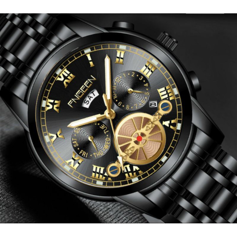 Đồng Hồ Nam FNGEEN Giả 6 Kim Thời Trang Có Lịch Chống Nước