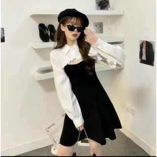 Đầm suông 2 dây hót (ảnh thật)