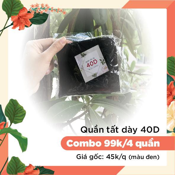 <Bão Sale> Quần tất mùa thu hơi dày 40Den - MÀU ĐEN