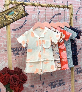 Bộ Pyjama cotton cho bé gái
