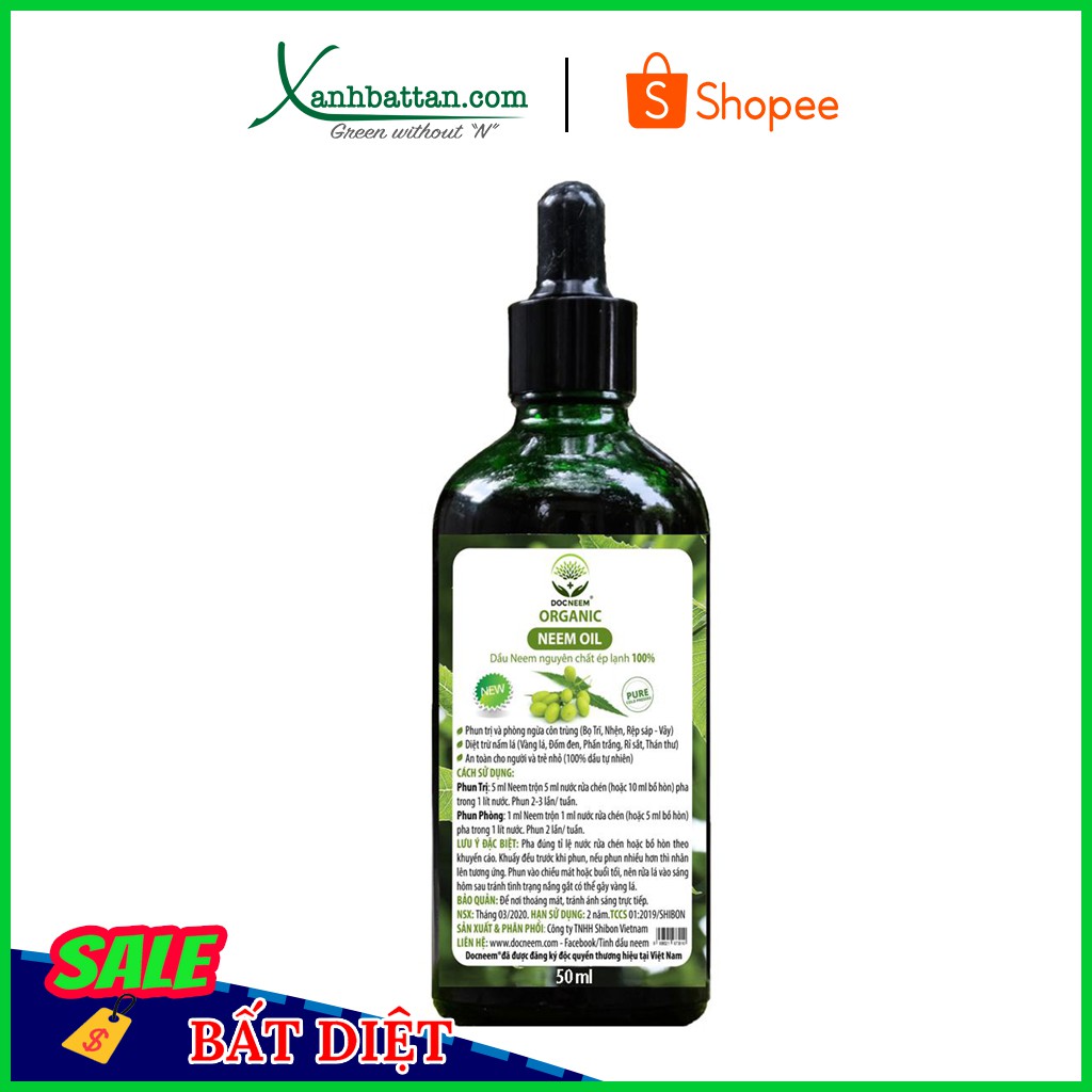 Neem Oil Trừ Bọ Trĩ Cho Hoa Hồng Chai 50 Ml