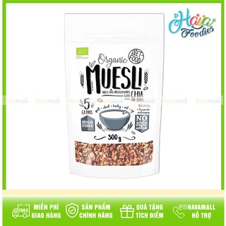[HÀNG CHÍNH HÃNG] Ngũ Cốc Giòn Muesli Trái Cây Hạt Chia Hữu Cơ Diet Food 300gr