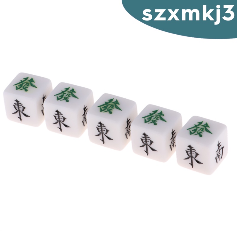 Tutoo  Board Game Mahjong Dices East West South North Mid Direction 6-Die Dices