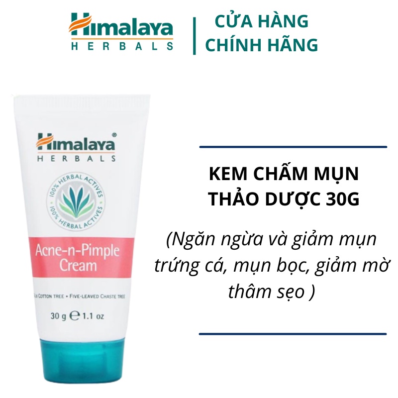 Kem chấm mụn giảm thâm sạch mụn Himalaya Acne-n-Pimple Cream 30g