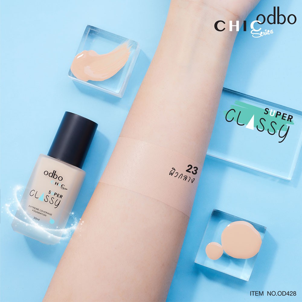 Kem Nền Che Phủ Cao Odbo Cho Da Hỗn Hợp Lâu Trôi Mịn Lì Tông Tự Nhiên Chic Classy OD428 No.23