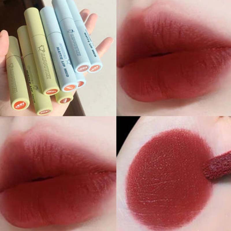 [Hàng mới về] Son môi Cappuvini tông lì không dính thiết kế họa tiết trà sữa dễ thương