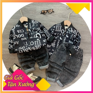 Set đồ bé trai 🌟 Freeship 🌟 Áo gió quần jean cho bé