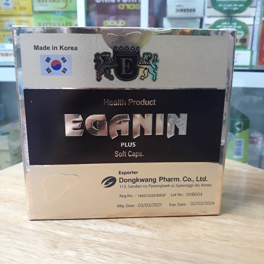 Bổ Gan Eganin Plus - Hỗ Trợ Giải Độc, Bảo Vệ Gan - Hộp 60 Viên