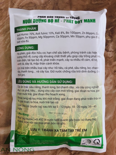 Humic An Nông - Phân Bón Trung Vi Lượng