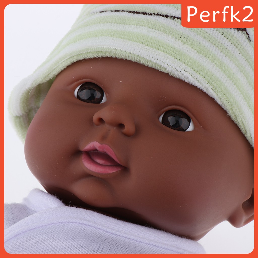 30cm Realistic Vinyl Baby Doll Lifelike Newborn Baby Doll Toy Gift in Green