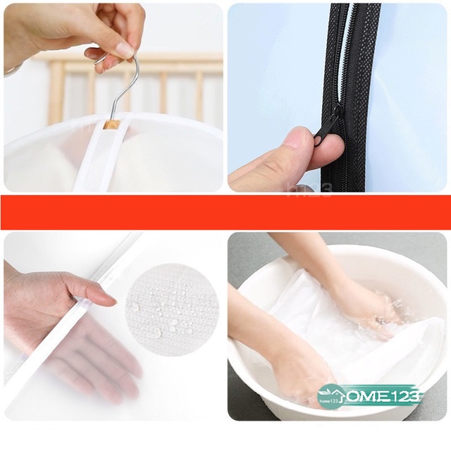 Túi bọc quần áo treo tủ đồ chống bụi và chống thấm nước thuận tiện