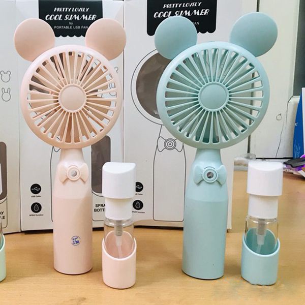 [FREESHIP] Quạt phun sương cầm tay mini Hàn Quốc cực cute . Quạt có tích hợp phun sương cực mát, tiện lợi khi bỏ túi đi