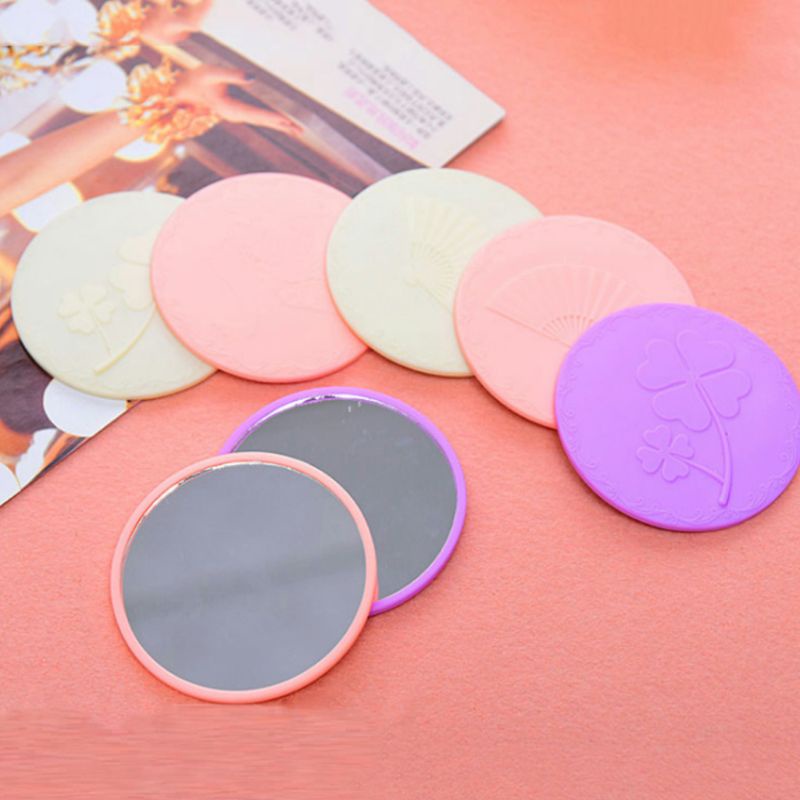 Gương Trang Điểm Mini Bỏ Túi Hình Tròn 7cm 2 76in In Nổi Họa Tiết Hoạt Hình Sáng Tạo