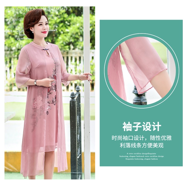 Đầm sườn xám thiết kế mùa xuân 2022 sang trọng cho nữ trung niên