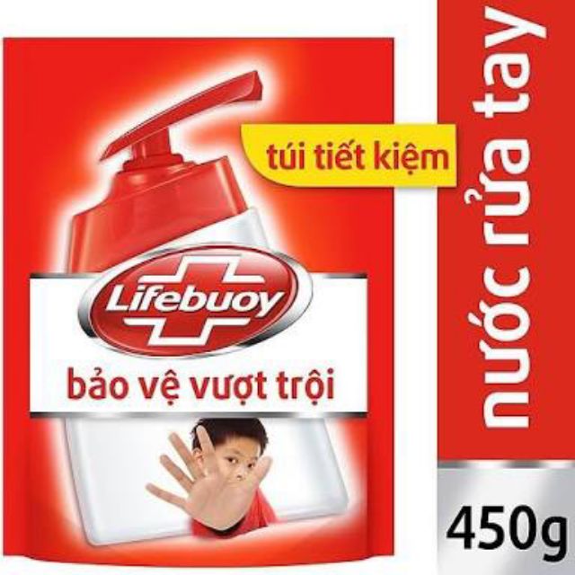 Túi nước rửa tay Lifebuoy bảo vệ vượt trội 450g