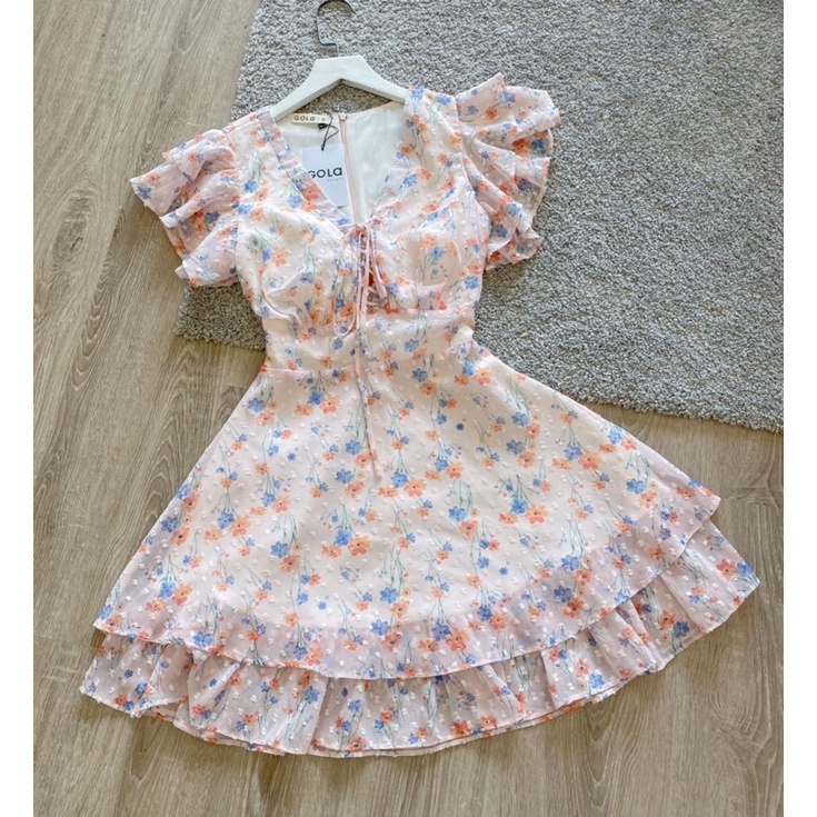 [Mã SKAMA06 giảm 8% tối đa 50K đơn 250K] Đầm EMILY - Tay cánh tiên thắt ngực | BigBuy360 - bigbuy360.vn