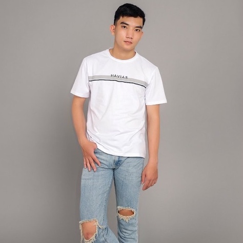 DLine HAVIAS áo thun cổ tròn vải Cotton 100% Premium