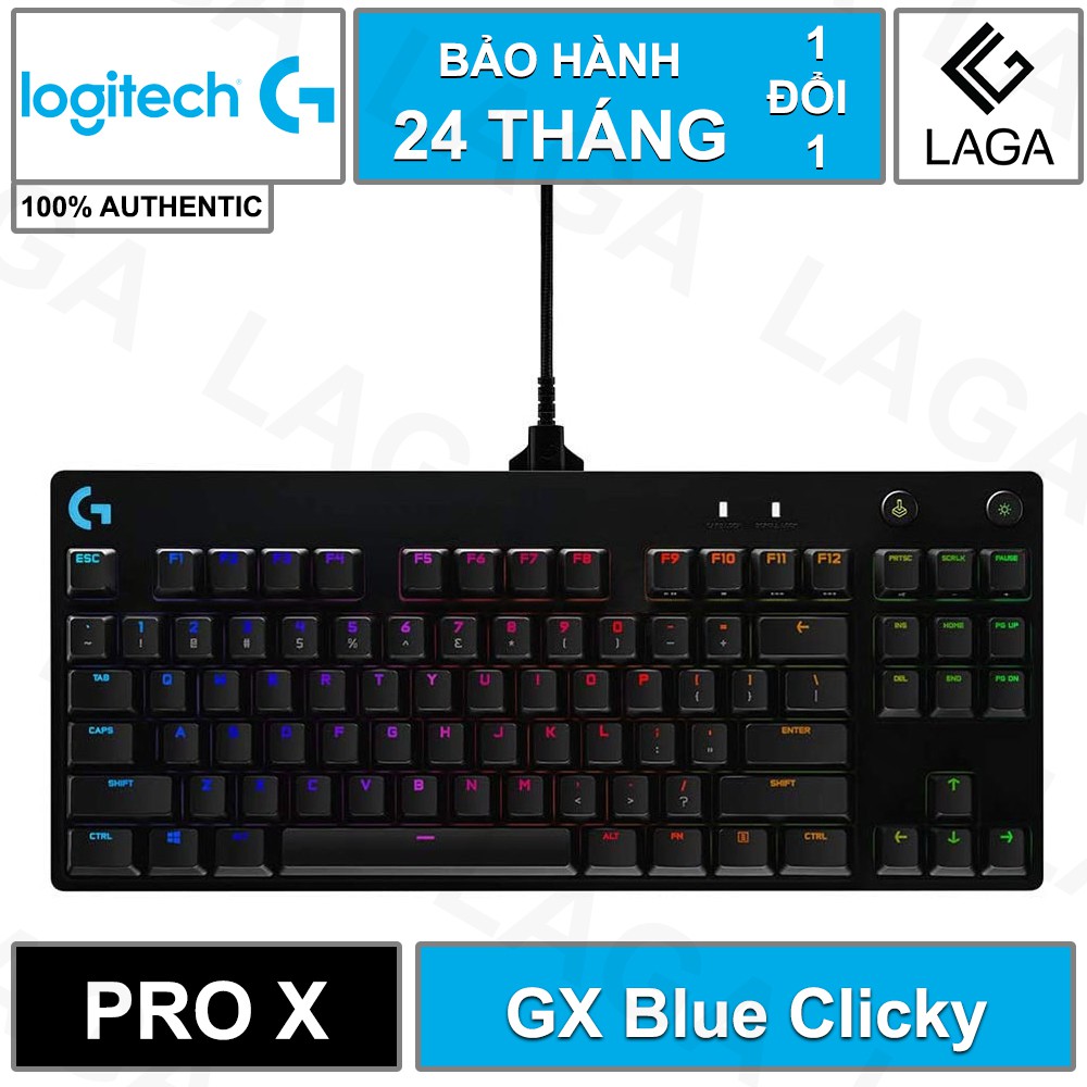 Bàn Phím Cơ Gaming Logitech Pro X GX Blue Clicky