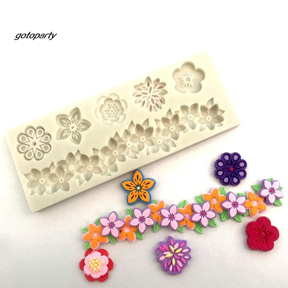 Khuôn Silicon Làm Bánh Đa Năng Tiện Dụng Hình Bông Hoa Xinh Xắn