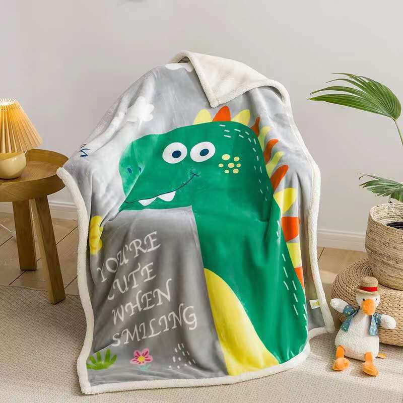 Chăn Lông Cừu 2 Lớp Cho Bé Loại Dày 95x135cm