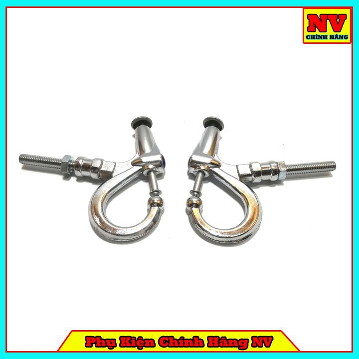 Móc Treo Đồ Xe Máy Có Nút Bấm Zin - Màu Bạc