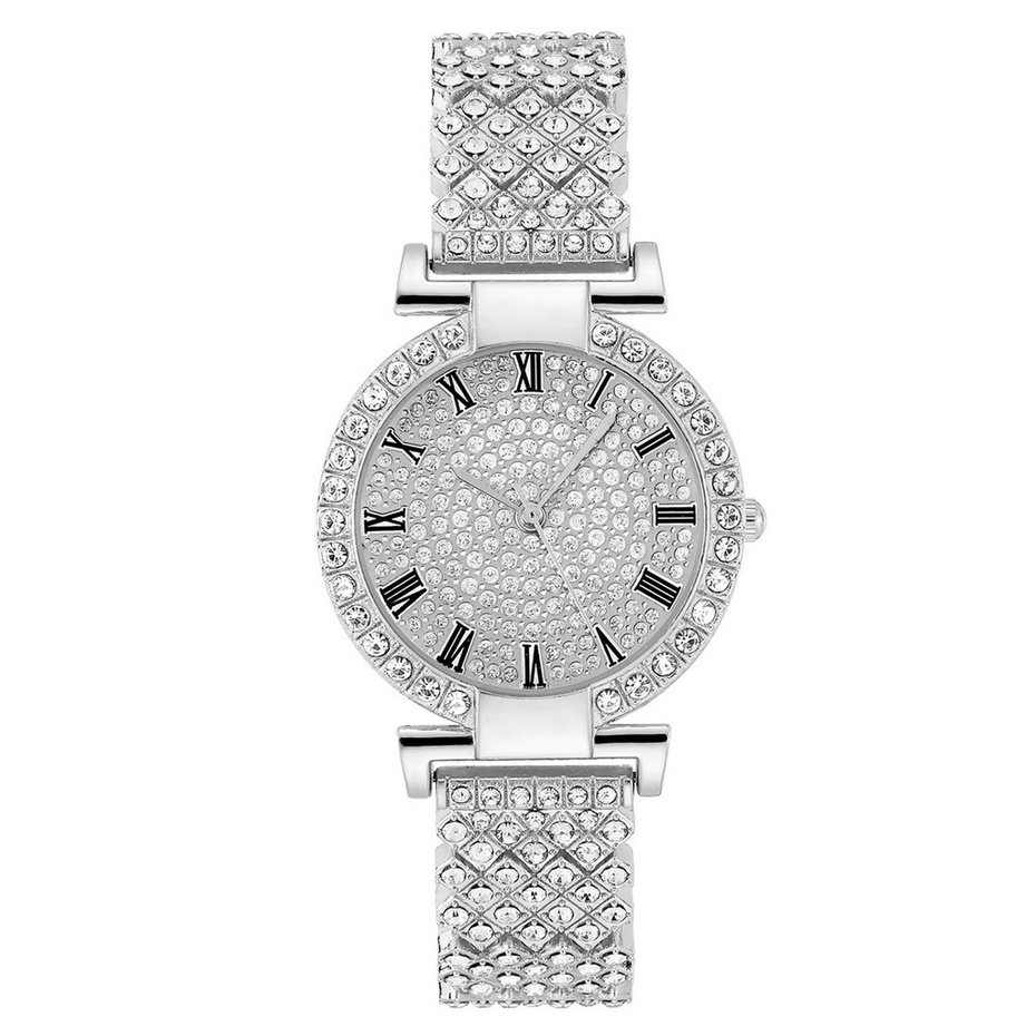 Đồng Hồ Quartz Nữ Đính Đá Dây Thép Không Gỉ Thời Trang