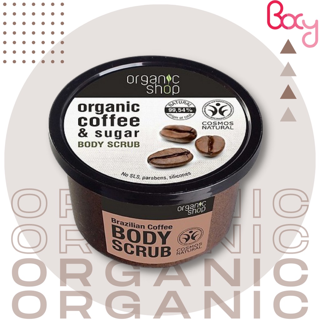 Tẩy Tế Bào Chết Body Organic Shop Coffee Sugar Body Scrub 250ml