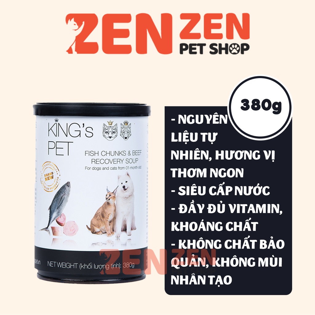 Pate lon cao cấp dành cho chó mèo King’s Pet 380g