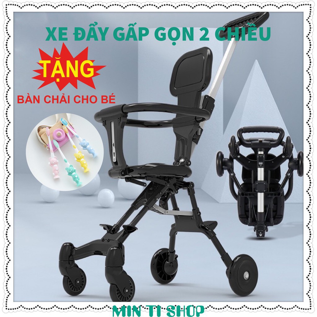 XE ĐẨY CHO BÉ GẤP GỌN XOAY 2 CHIỀU Kinlee CÓ THỂ MANG ĐI SIÊU THỊ, DU LỊCH- XE ĐẢO CHIỀU, GẤP GỌN, THOÁNG LƯNG CHO BÉ