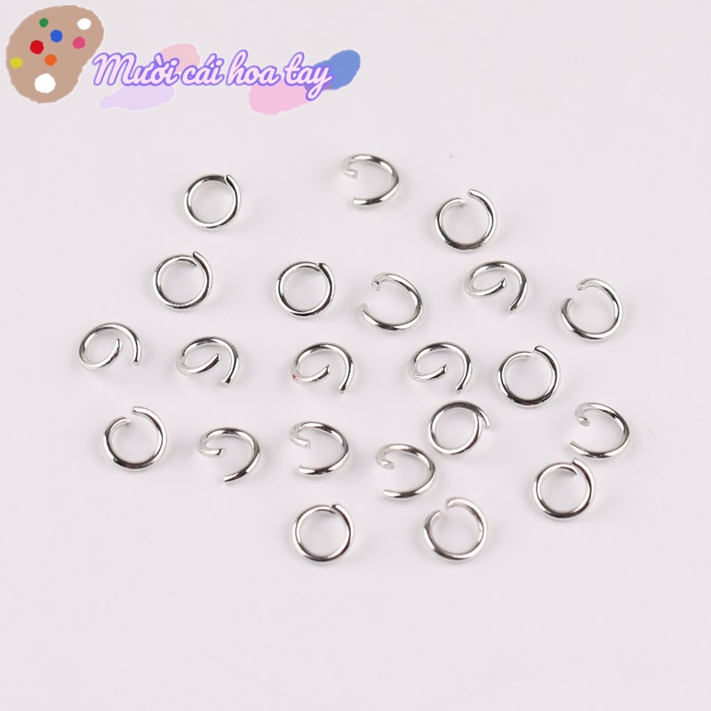 Khoen Tròn Inox 3-5mm Dùng Xỏ Làm Dây Chuyền Bông Tai Móc Khóa Nguyên Liệu Làm Phụ Kiện Trang Sức Thời Trang