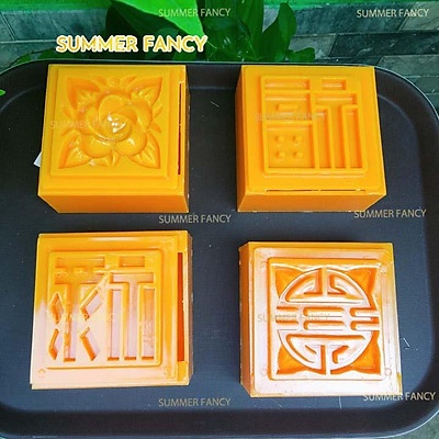 Khuôn bánh 8cm, 10cm, 12cm nhận xôi cơm vuông trung thu Hồng, Phước, Lộc, Thọ, hộp bánh HT12, XY12-12