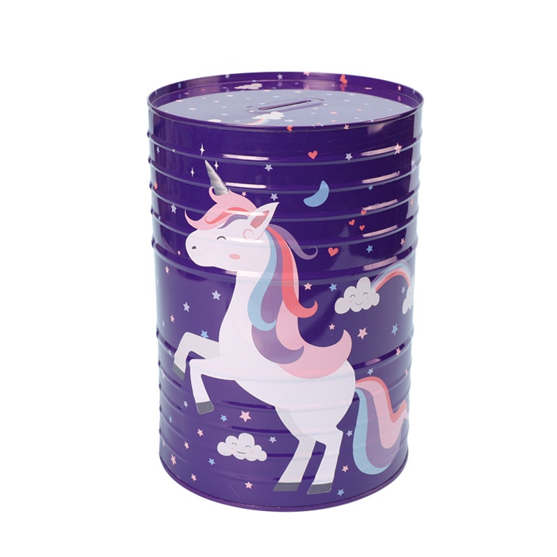 Hộp Thiếc Đựng Tiền Tiết Kiệm Hình Kỳ Lân Dễ Thương