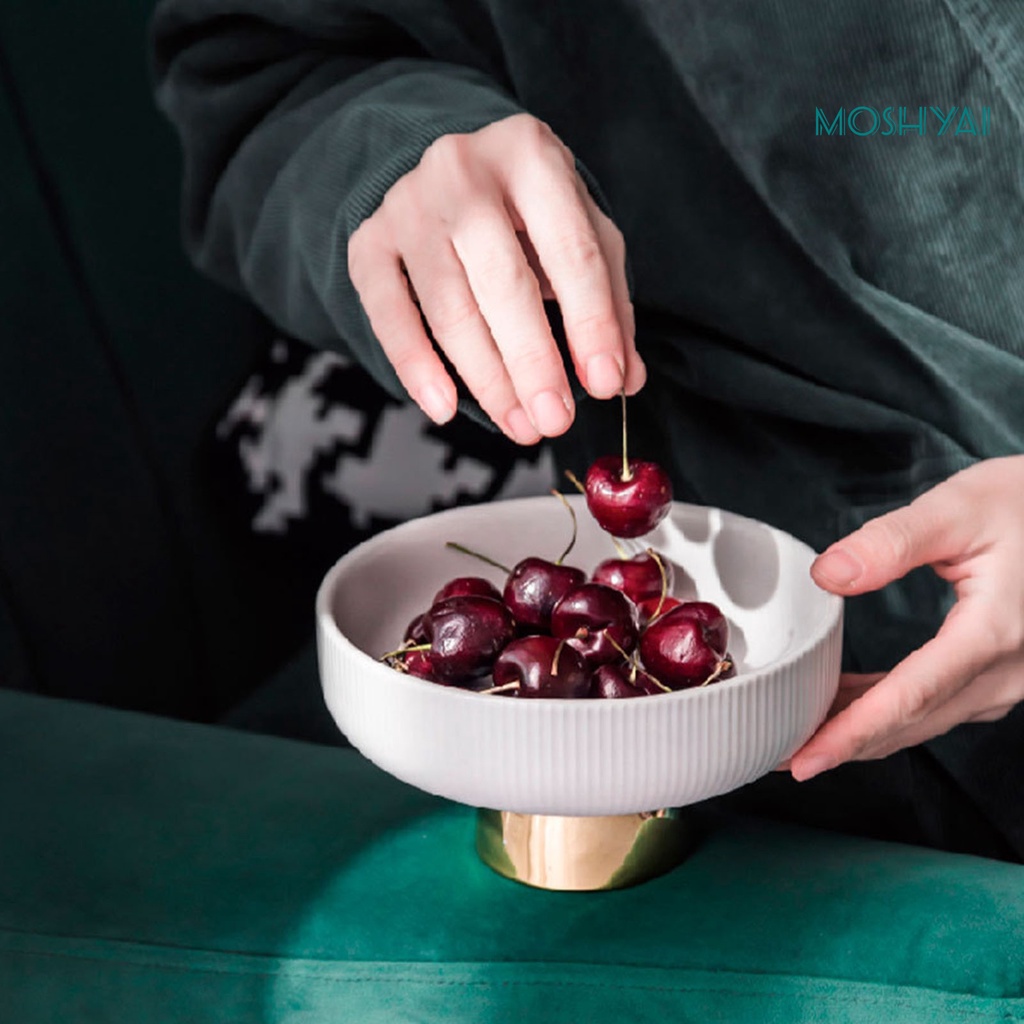 Khay Đựng Trái Cây Bằng Gốm Đa Năng Phong Cách Bắc Âu