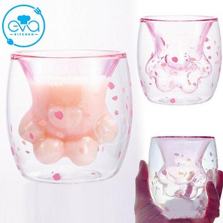 Ly Chân Mèo 2 Lớp Đáng Yêu Cat Claw Cup