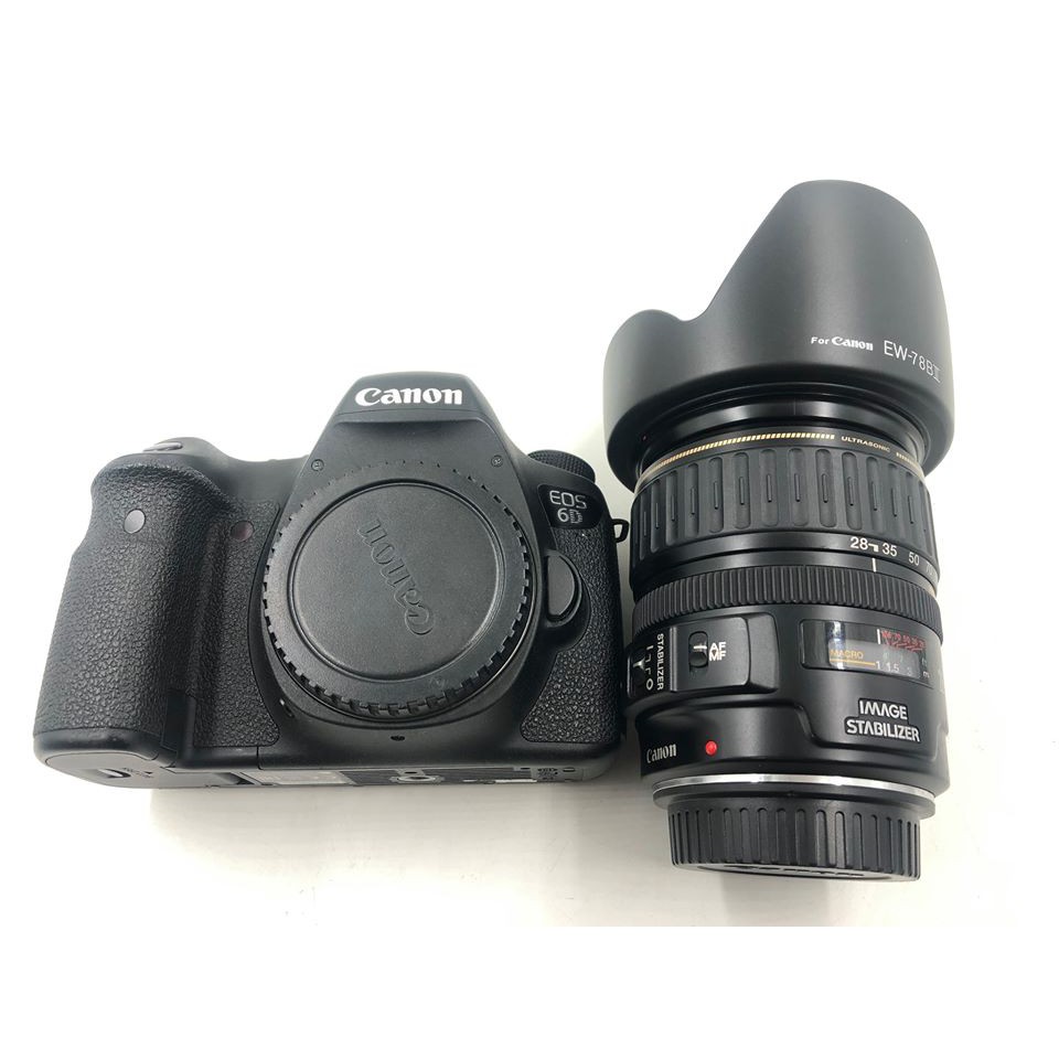 Máy ảnh Canon 6D và ống kính Canon 28-135 ( len đa dụng cho máy FF canon)