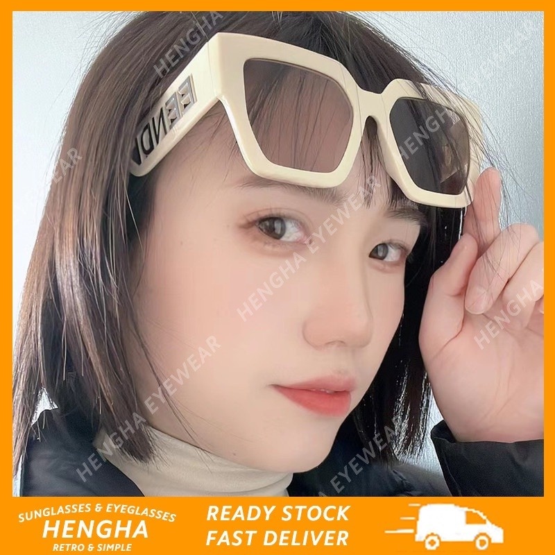Kính Mát Gọng Vuông Cỡ Lớn In Chữ Phong Cách Hàn Quốc Thời Trang