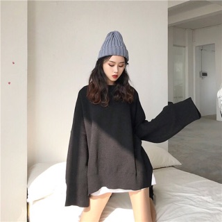 [ORDER] Áo len basic dáng rộng xẻ hông ulzzang