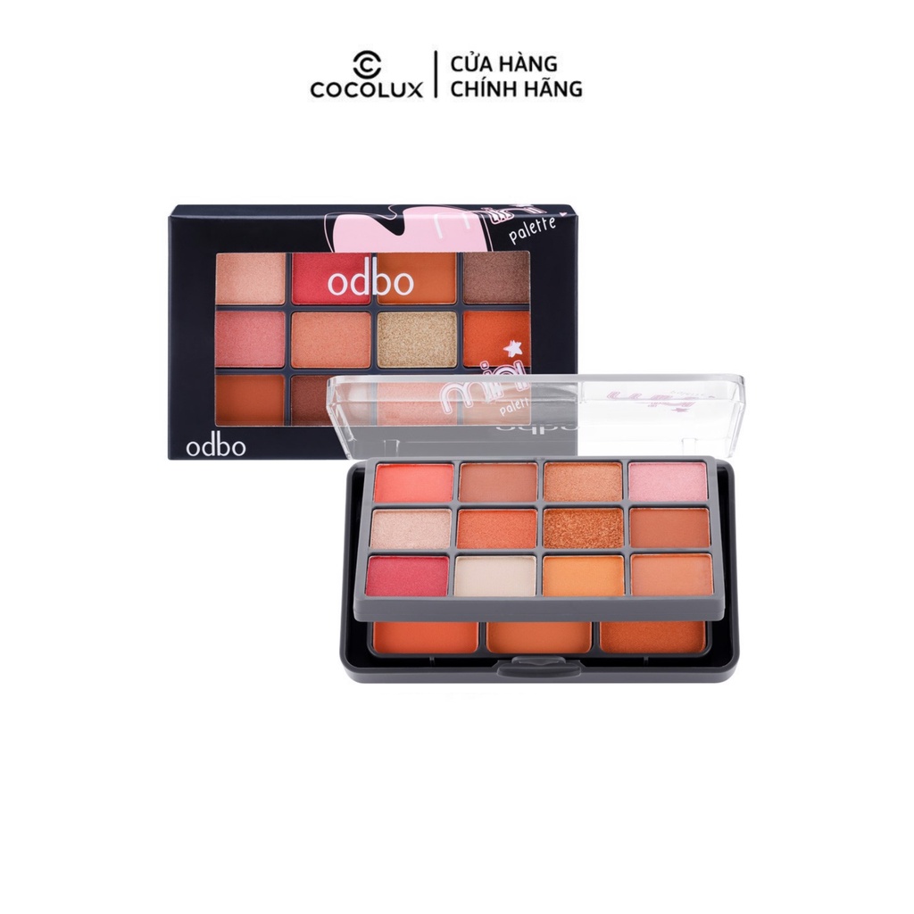 Phấn mắt Odbo 12 ô Mini Palette OD1036 Cocolux