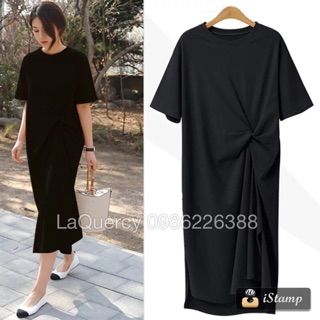 Đầm suông xoắn eo
