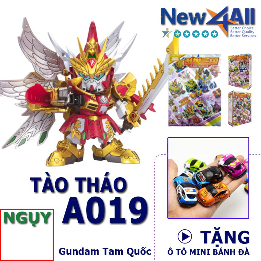 Gundam A019 Tào Tháo - Đồ chơi lắp ráp sd Gundam Tam Quốc New4all tặng kèm 01 xe ô tô mini bánh đà