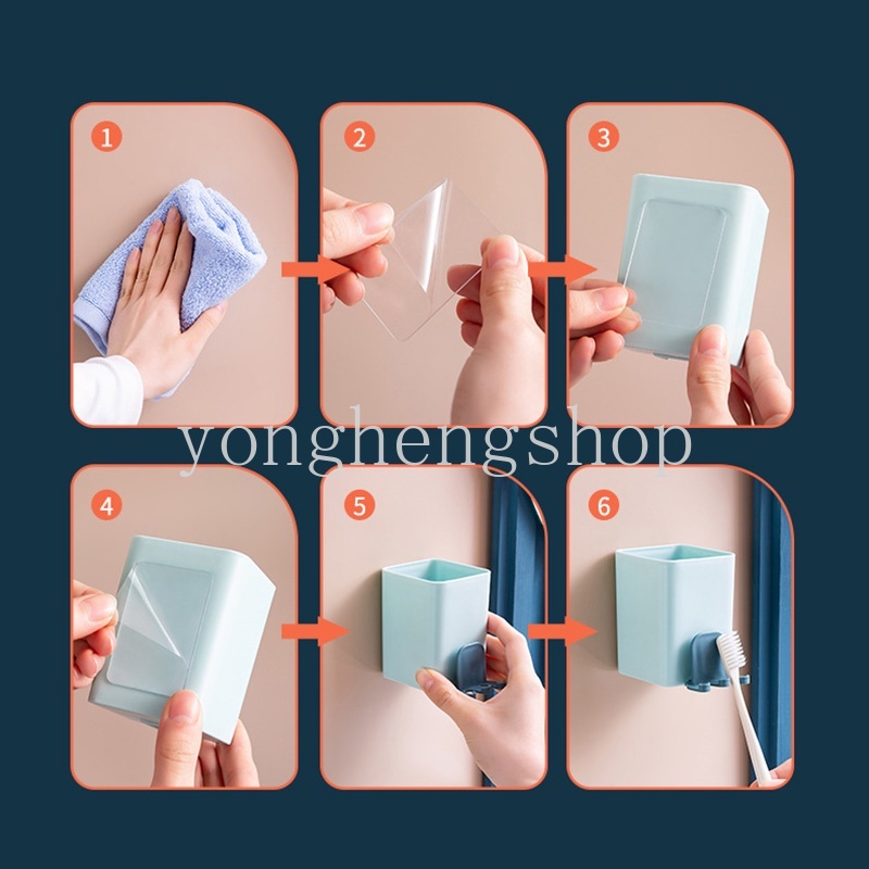 Giá đỡ bàn chải đánh răng gắn tường 3 trong 1 đa năng