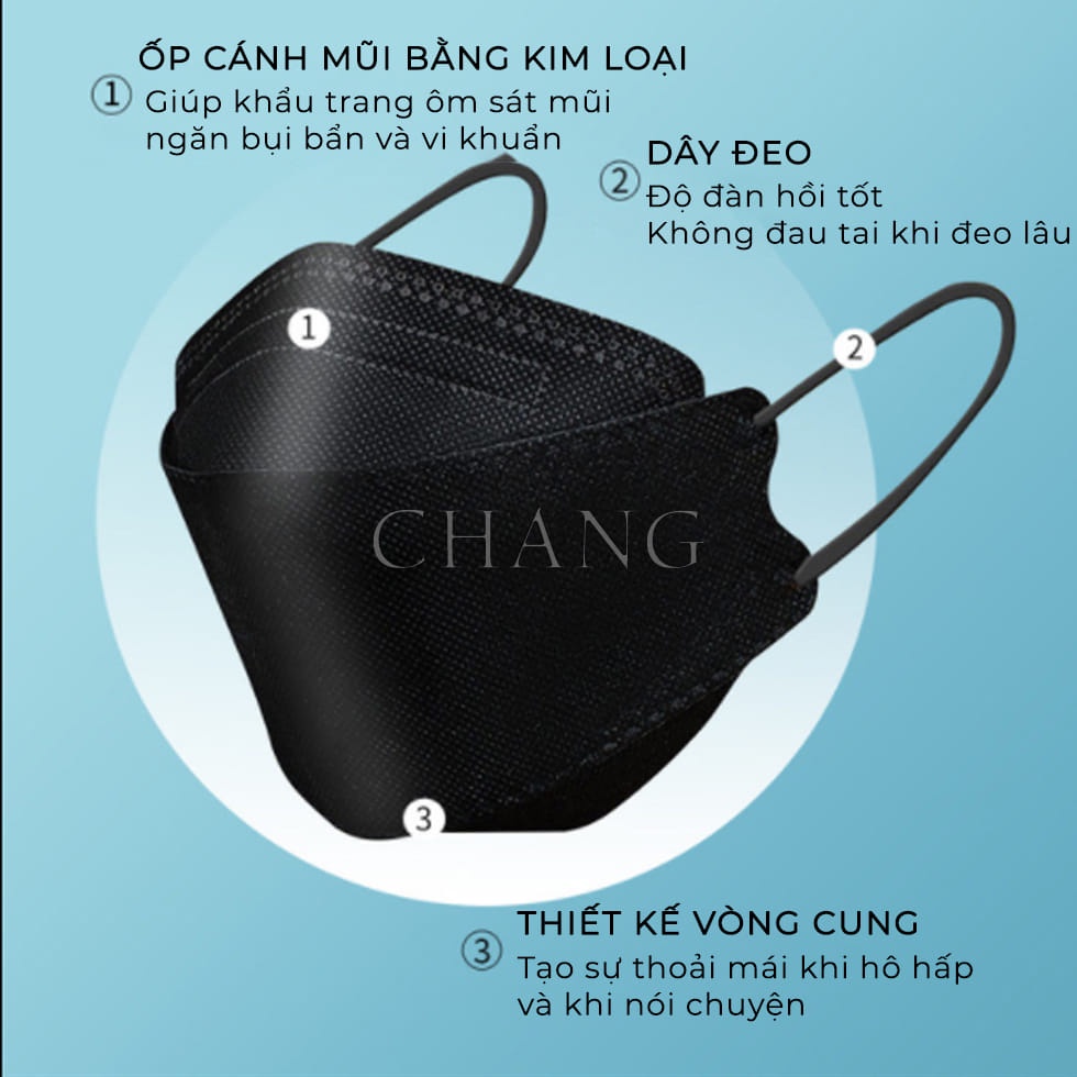 Combo Khẩu Trang 4 Lớp KF94 V - MASK Chống Bụi Mịn Và Kháng Khuẩn Hàng Cao Cấp