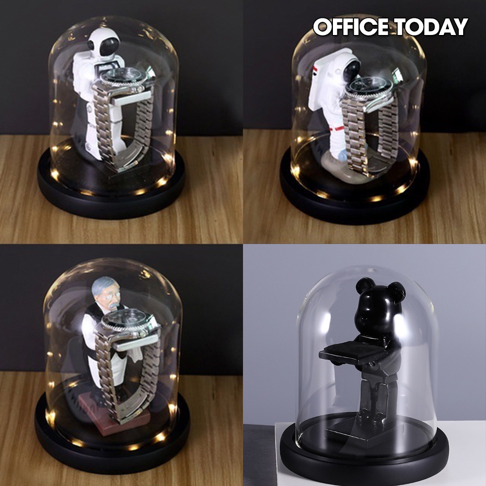 Giá Đỡ Đồng Hồ Kệ Treo Để Đồng Hồ Có Để Sạc Có Hộp Kính Trong Suốt Chống Bụi OFFICE TODAY GDDH