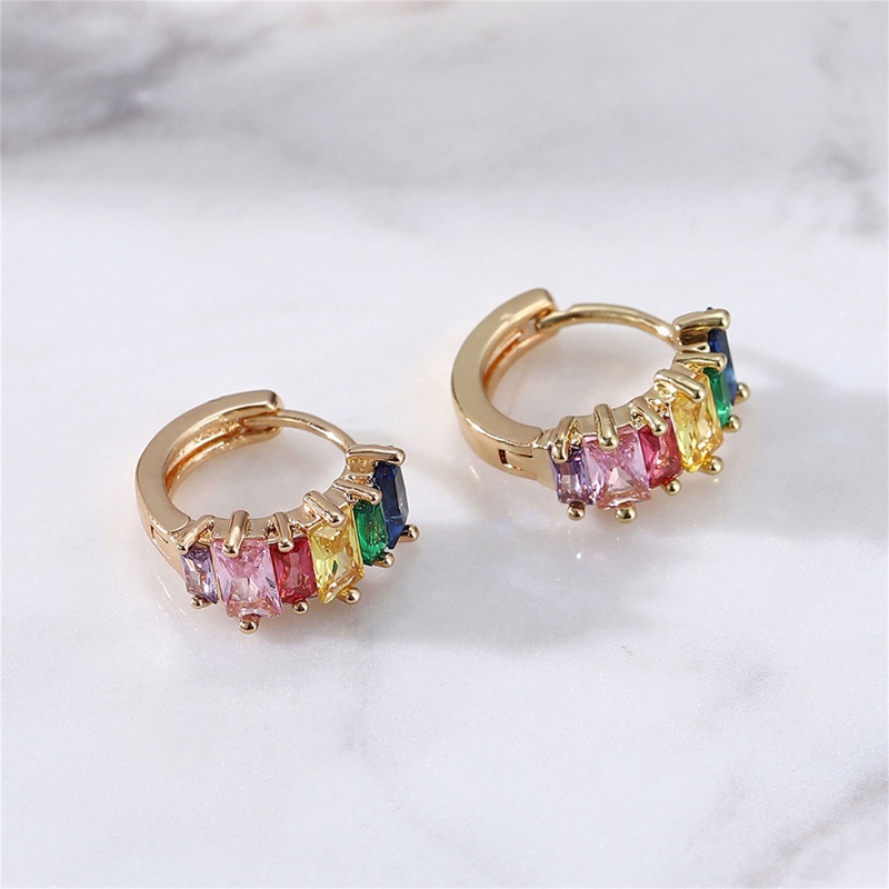 ✿ Khuyên Tai Vòng Đính Đá Zircon 10mm Cho Nữ