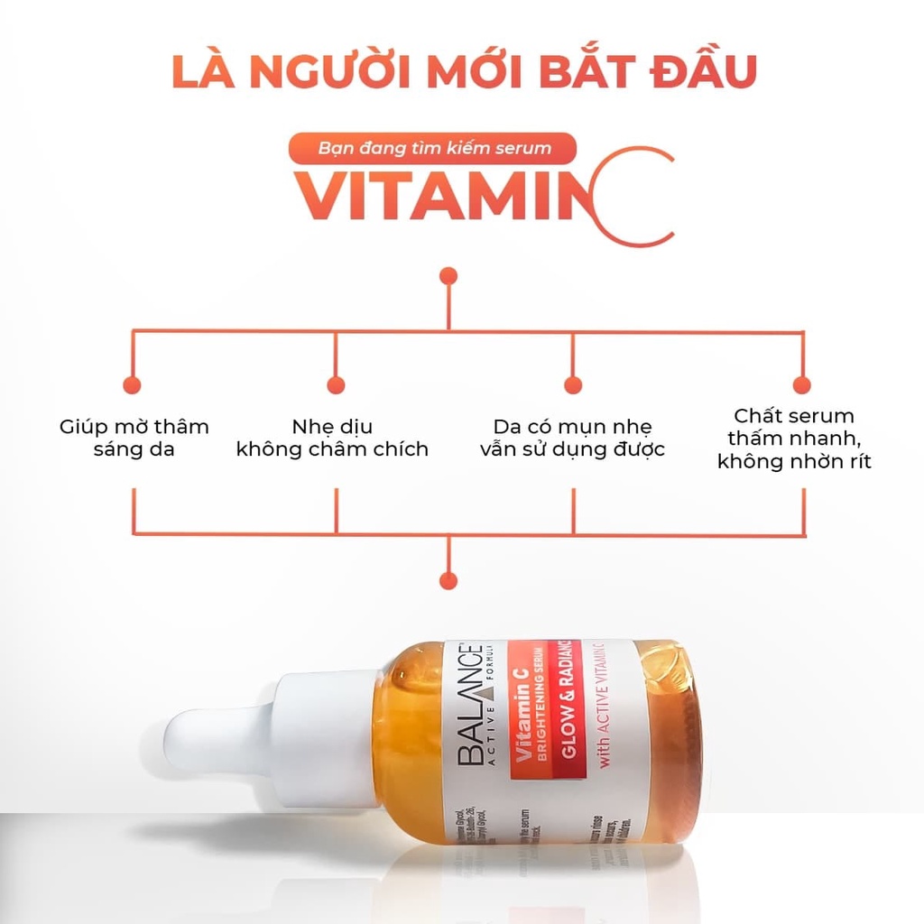 Serum Balance Active Formula Vitamin C Brightening 30ml - Giúp Sáng Da, Mờ Thâm