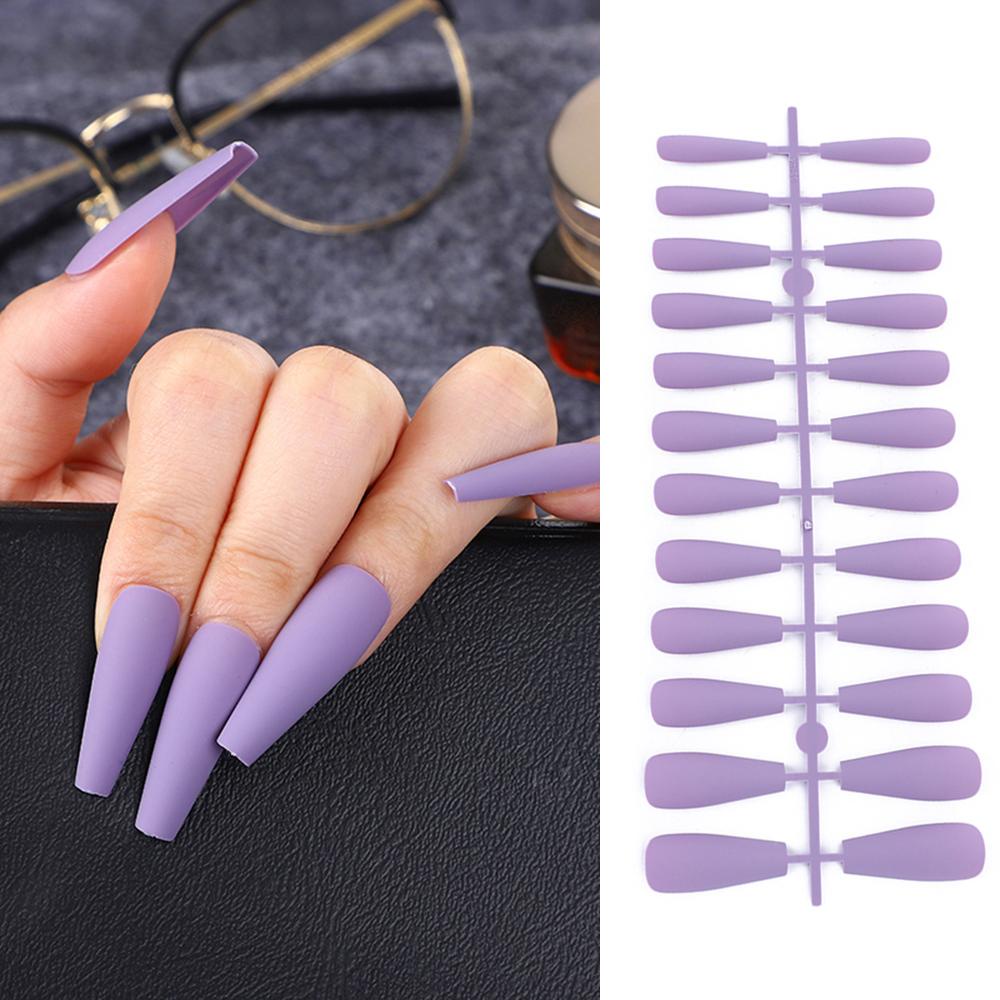 Set 24 Móng Tay Giả Mờ Có Thể Tháo Rời